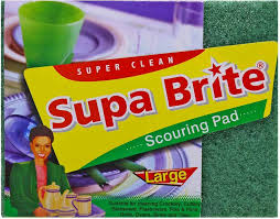 SUPA BRITE SCOURING PAD LARGE 6 PACK