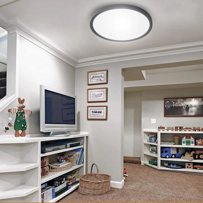 CEILING LIGHT LED ROUND SLIM 60W BK TC