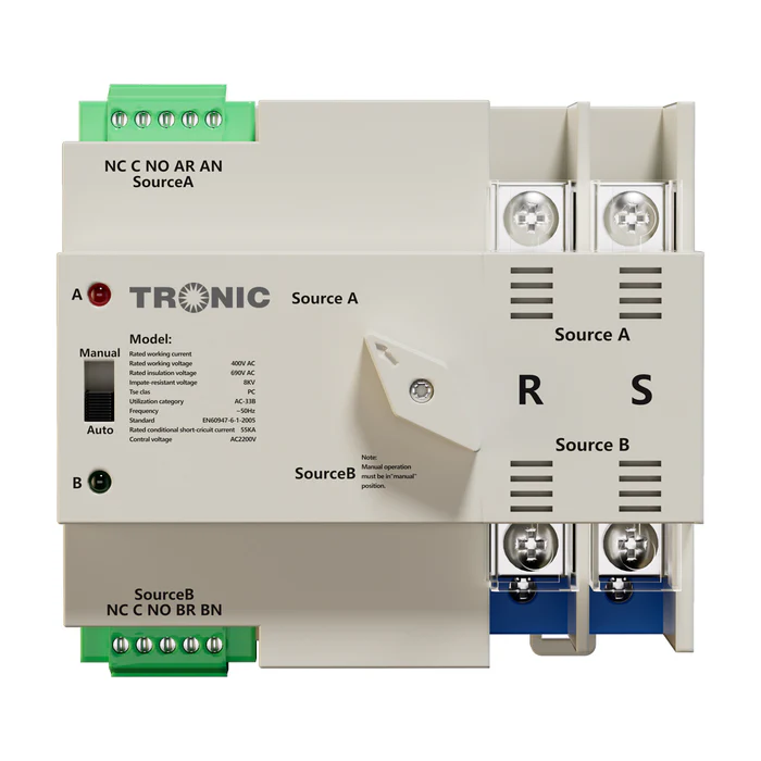 Tronic Changeover Switch Automatic 63A 2P CO 2063-AT