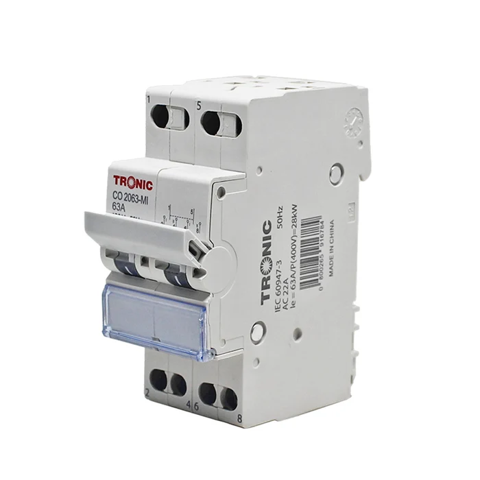 Tronic Mini Changeover Switch 63Amps Single Pole CO 2063-MI