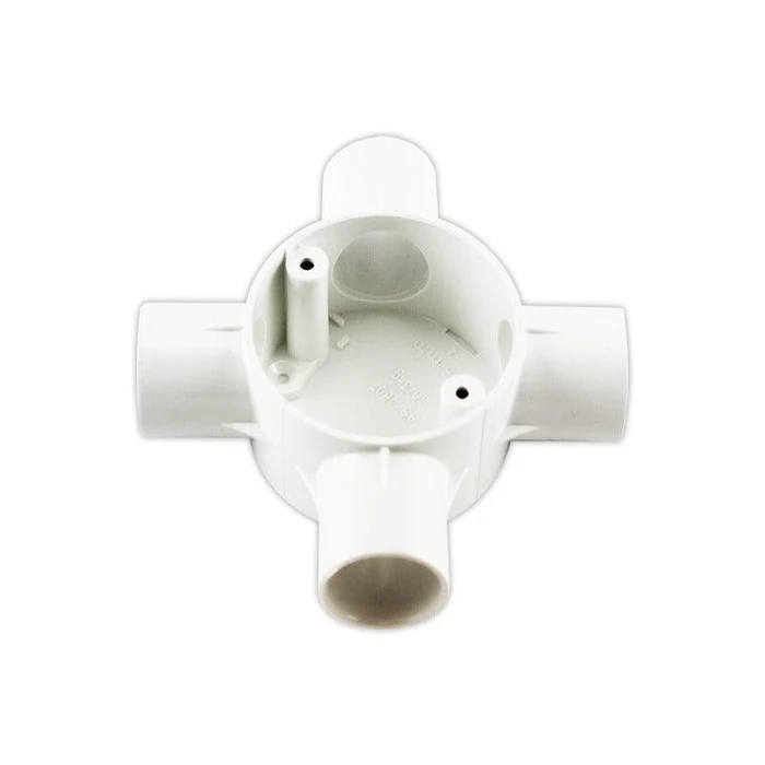 PVC Junction Box 4 Way WHITE - 25MM Tronic CP JUN4-25-WH