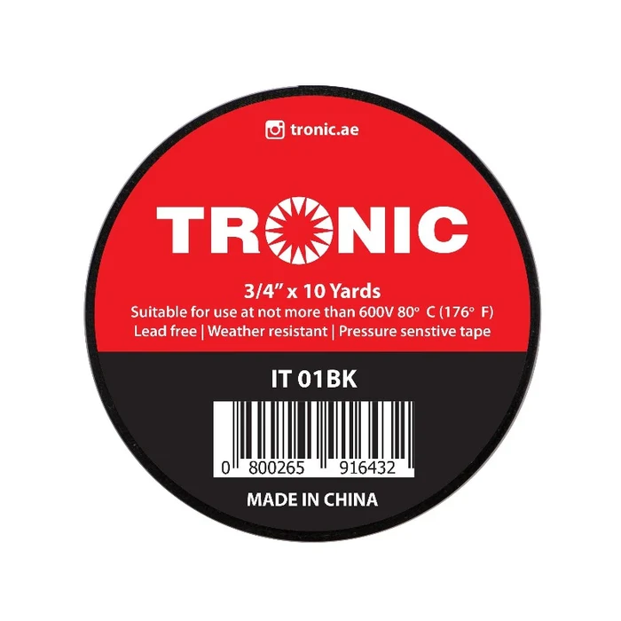 Insulating Tape Black 10yards - Tronic IT 01BK