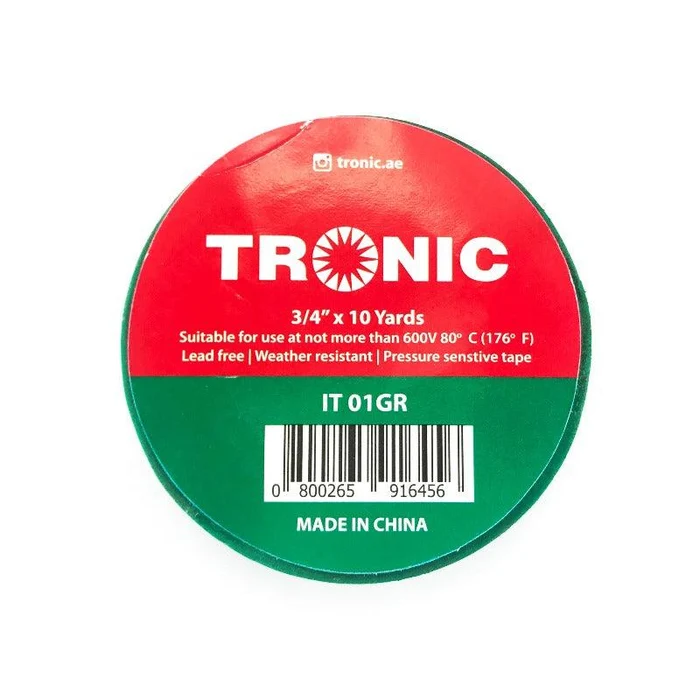 Insulating Tape Green 10yards - Tronic IT 01GR