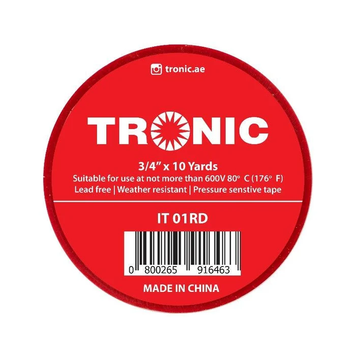 Insulating Tape Red 10yards - Tronic IT 01RD