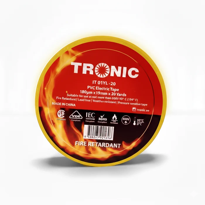 Insulating Tape Yellow 20yards NEW Tronic IT 01YL-20