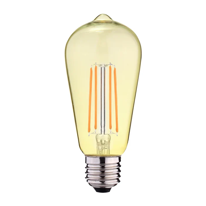 BULB FILAMENT AMBER GLASS LED FI ST64 8W E27 3000K