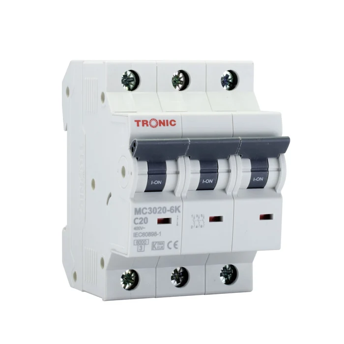 MCB THREE POLE 6KA 20AMP
