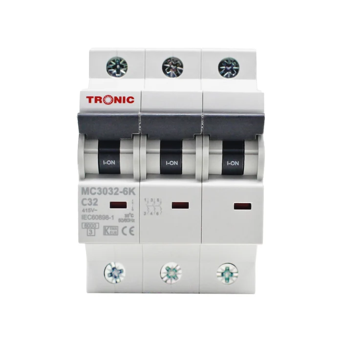 MCB THREE POLE 6KA 32AMP