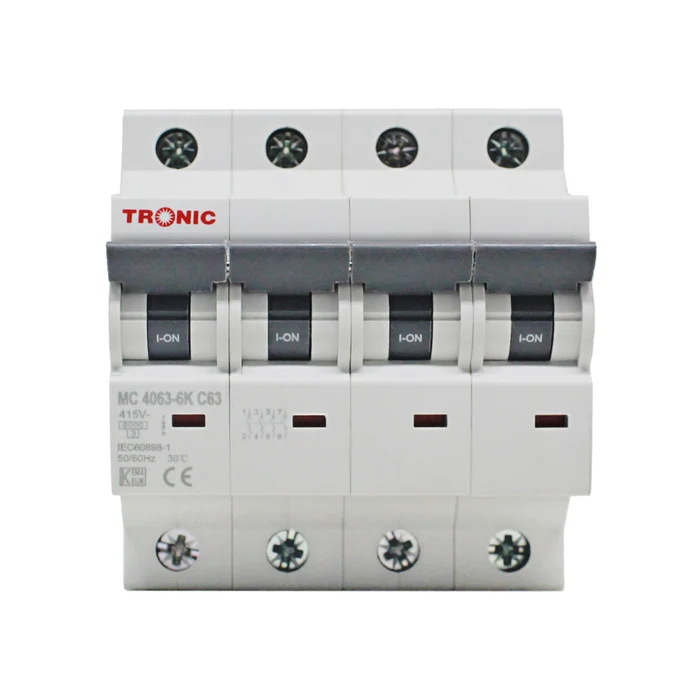MCB FOUR POLE 6KA 63AMP