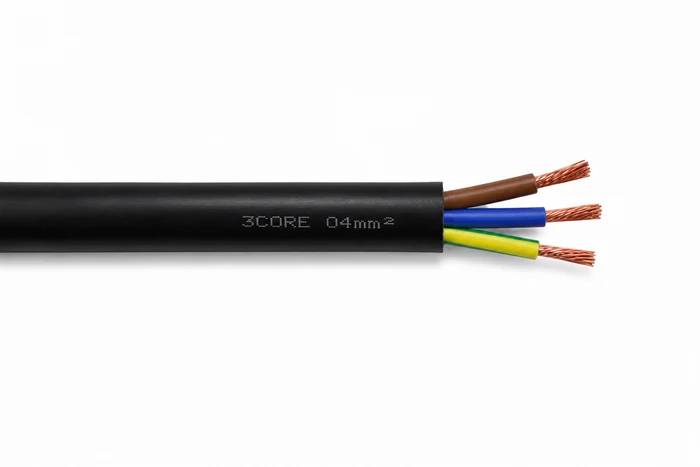 Tronic Cable 4mm 3 Core Flexible Black METERS