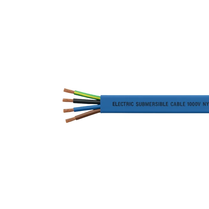 TRONIC CABLE 4MM 4 CORE SUBMERSIBLE FLAT  BLUE MT FLEX-04-0040-FL-WP-BL