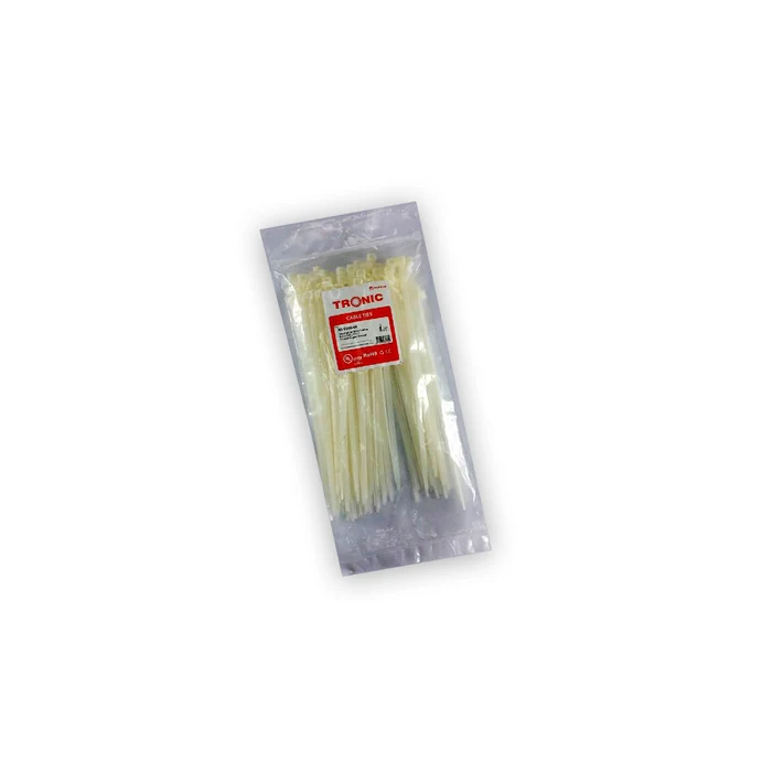 Cable Ties 200 X 3.6 BLACK Tronic NT 0200-36-BK