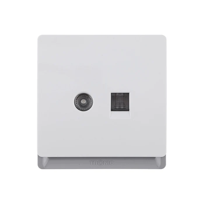 TV SOCKET + DATA SOCKET (CAT 6) IVORY