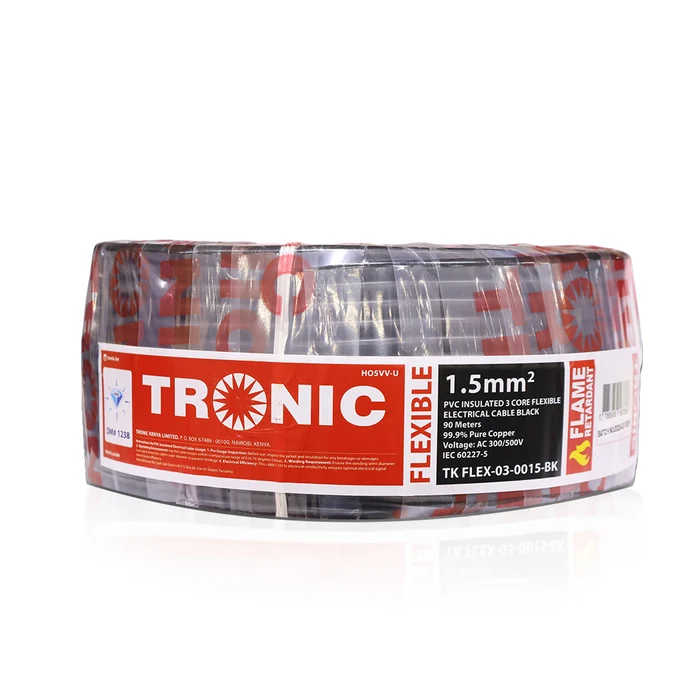 Tronic Electric Cable Flexible 3 core 1.5mm - 90 Meters Roll