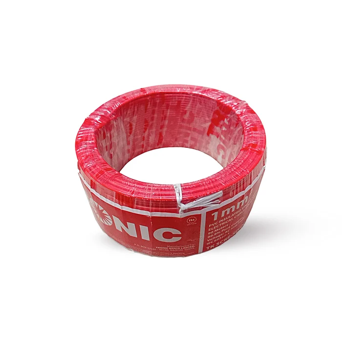 PVC Insulated Electrical Cable 90Mtrs Single Solid 1mm RED TK SCRE-SD-0010-RD