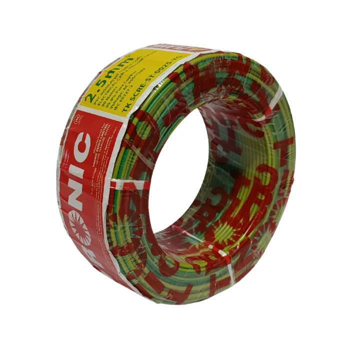 Tronic Electrical Cable  Yellow Green 2.5 MM Single core Stranded - 90 Meters Roll