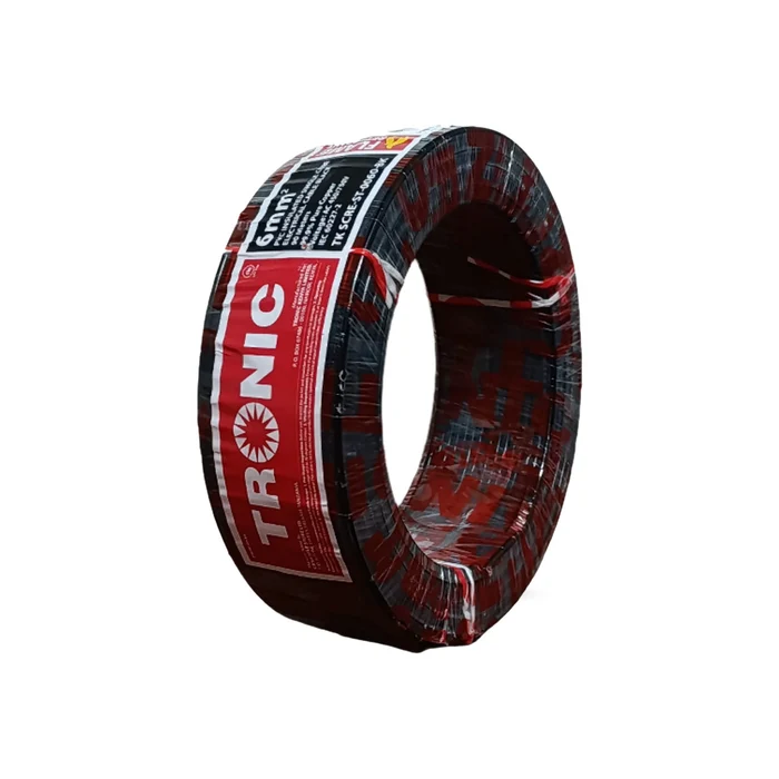 Tronic Electrical Cable  Black 6 MM Single core Stranded - 90 Meters Roll