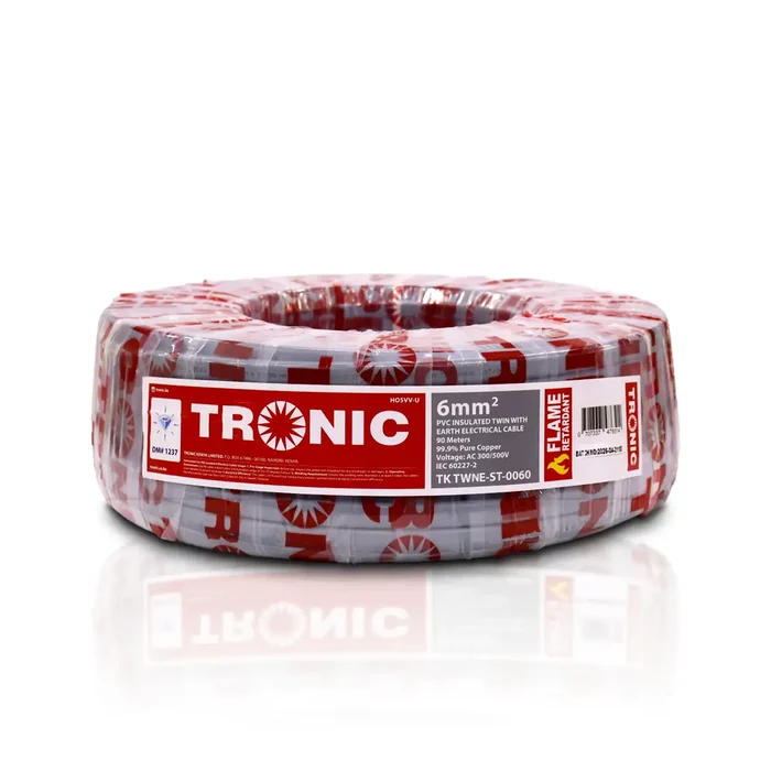Tronic Electric Cable 6mm Twin with Earth - 90 Meters Roll