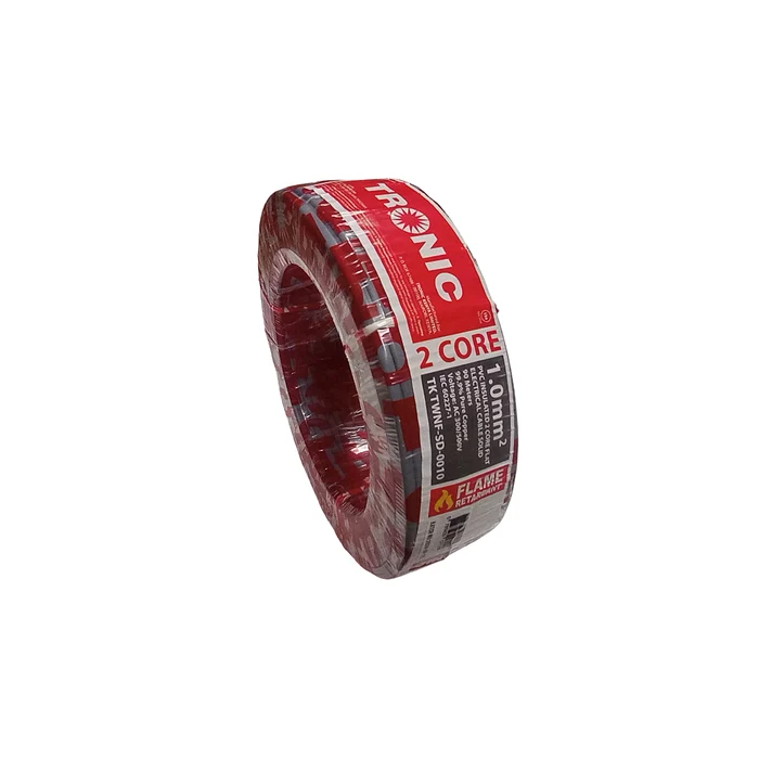 PVC Insulated Electrical Cable 90Mtrs Twin WITHOUT Earth Solid 1mm TK TWNF-SD-0010