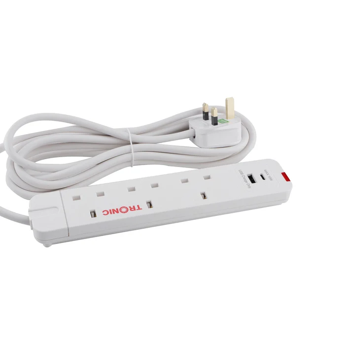 EXTENSION SOCKET 3GANG 1USB+1C 5V 2.1A