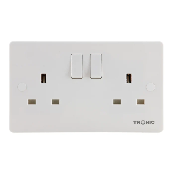 Tronic 2X 13A Slim Twin Switch Socket TRK 5213