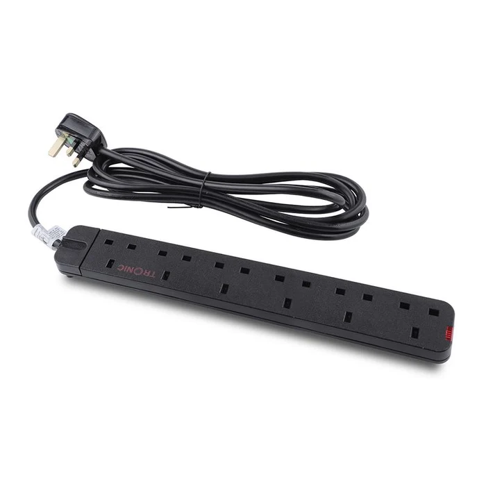 Tronic Extension 6way BLISTER 1.25MM TRK 7866BLACK