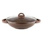Wok Pan With Lid Muhler Mia MR-3285M 32X8.5CM, 3.8L CHOCOLATE, DIE-CAST#1004660