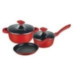 Cooking Pot Set Muhler Kara MR-5048S New 5 PIECES, RED, DIE-CAST#1005054