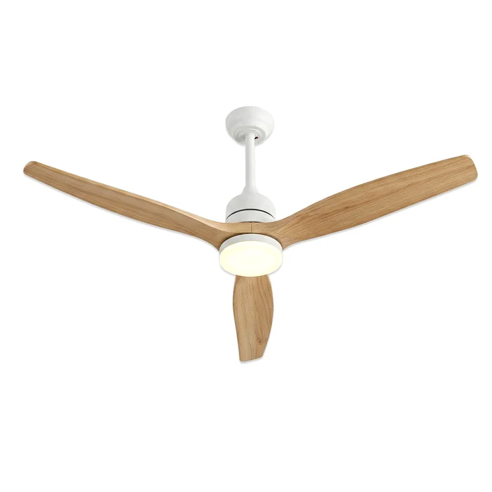 52 Inch Ceiling Fan with LED Light & Wooden Blades – 48W