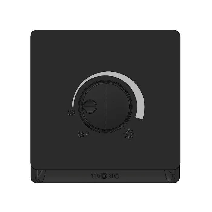 Rotary Dimmer Switch – 500W, Black Finish