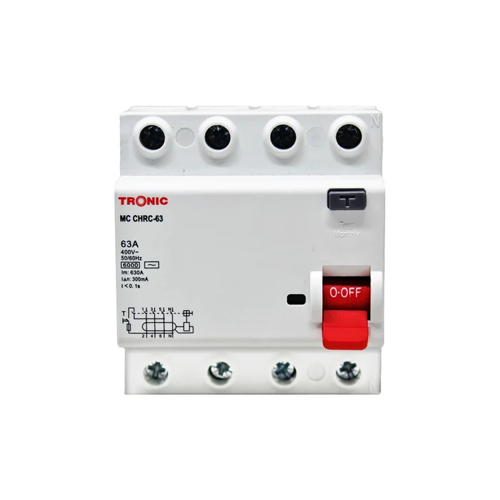 Residual Current Circuit Breaker 4 Pole Electromagnetic