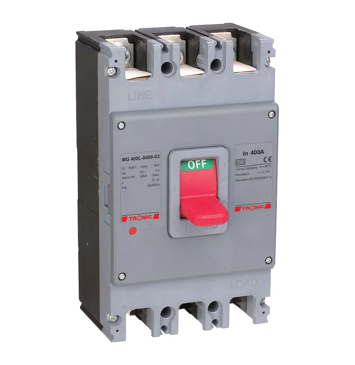 Industrial 3-Pole Circuit Breaker – 400A, 21kA (MCCB)