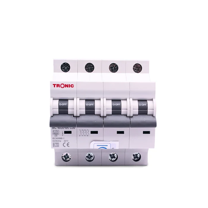 4-Pole Miniature Circuit Breaker – 50A, 6kA