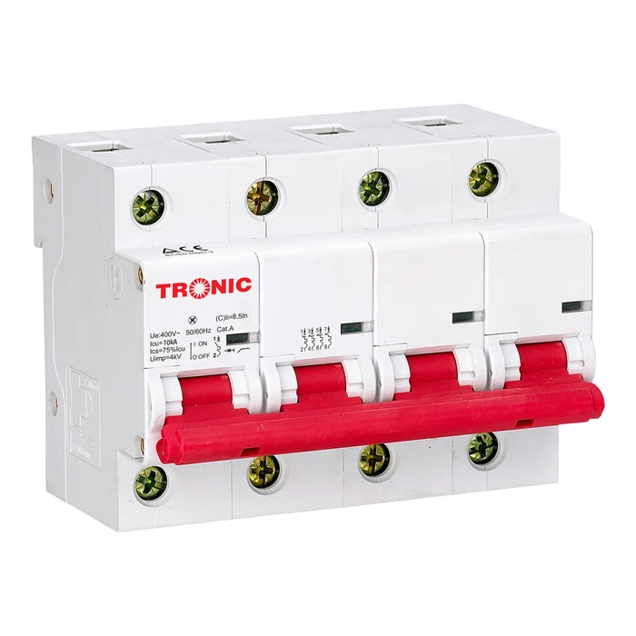 MCB – 4 Pole Miniature Circuit Breaker 125A, 10kA