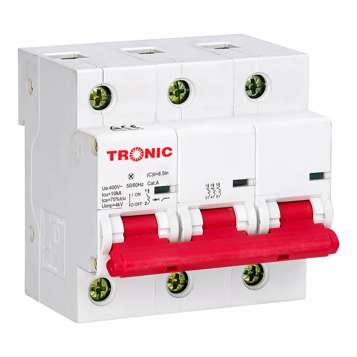MCB – 3 Pole Miniature Circuit Breaker 125A, 10kA