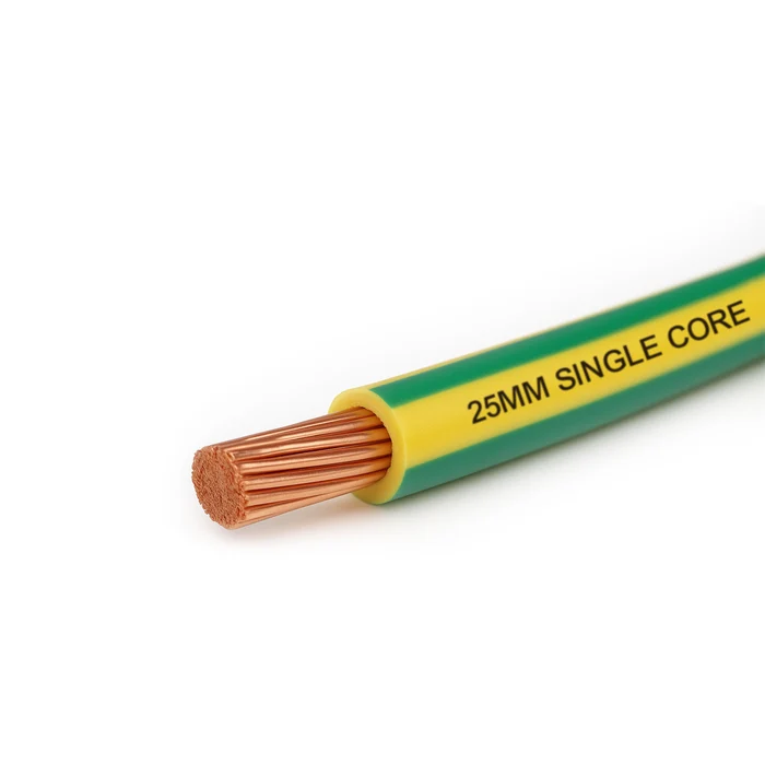 25mm Single Core Stranded Cable – Yellow Green (Per Meter)