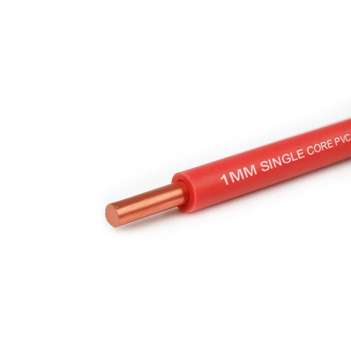1mm Single Core PVC Cable – Red (Per Meter)