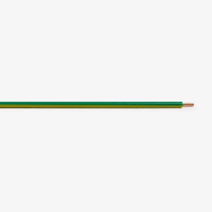 Single Core Solid Electrical Cable – 1mm Yellow/Green (Per Meter)