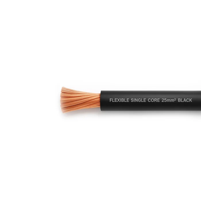 Flexible Single Core Cable – 25mm², Black