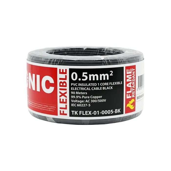 Single Core Flexible Electrical Cable 0.5mm² (90M) Roll