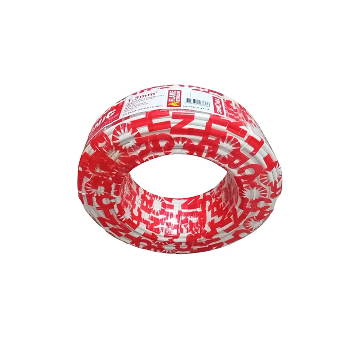 Three Core Electrical Flexible Cable PVC insulated White 1.5mm