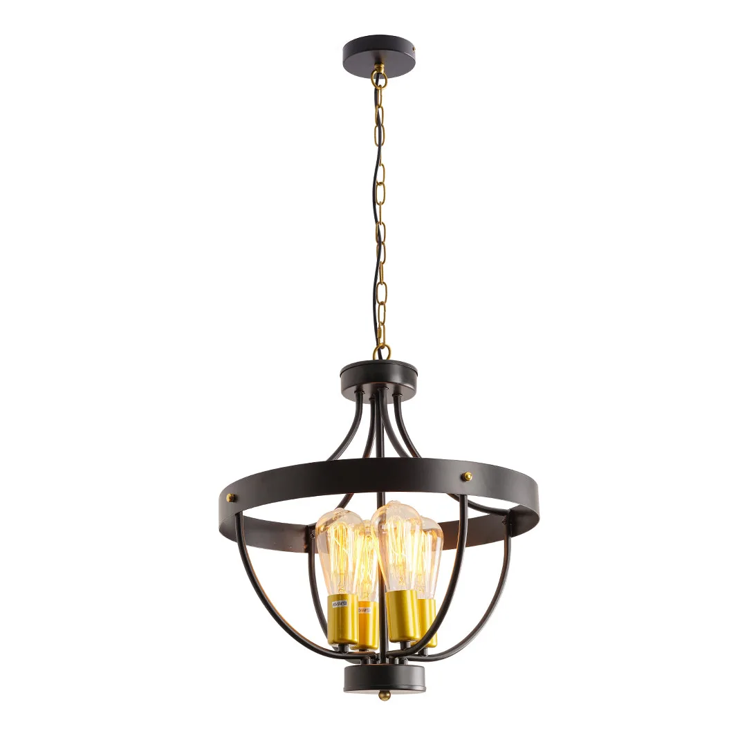 Black & Gold Chandelier – 4XE27