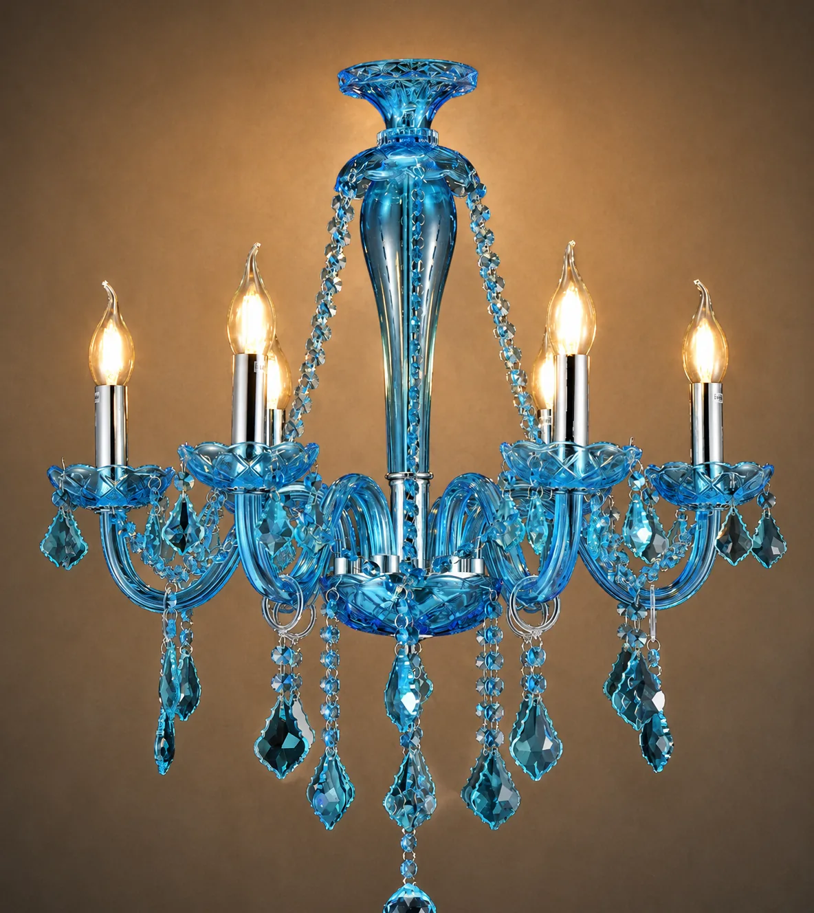 Blue Crystal Chandelier Pendant Light