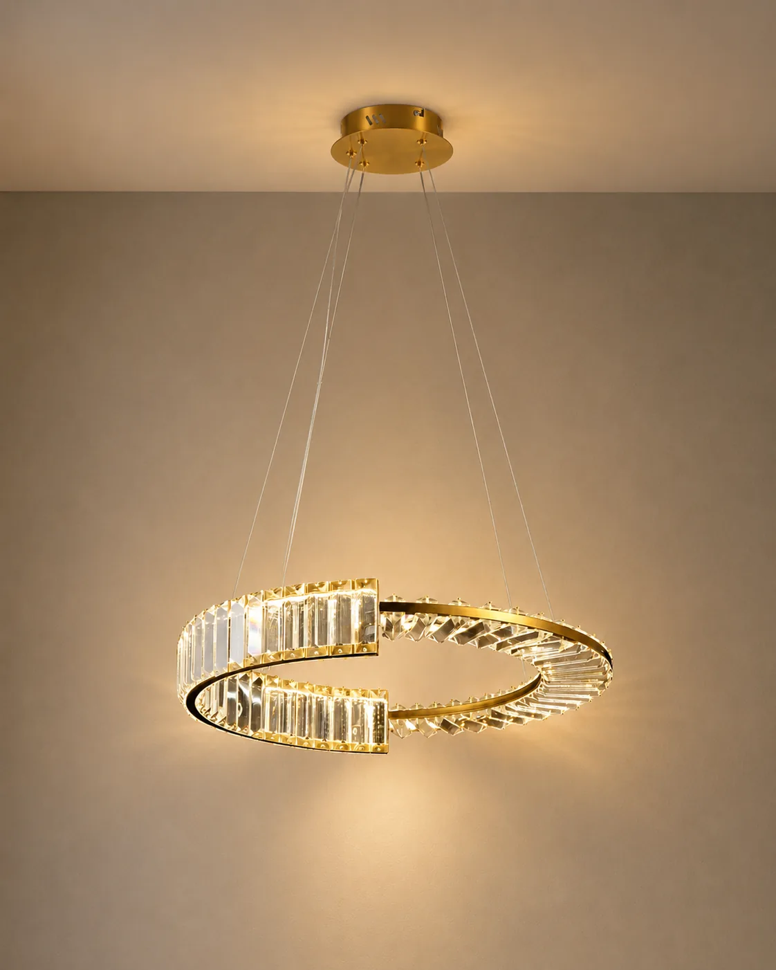 Luxury Crystal Ring LED Pendant Light