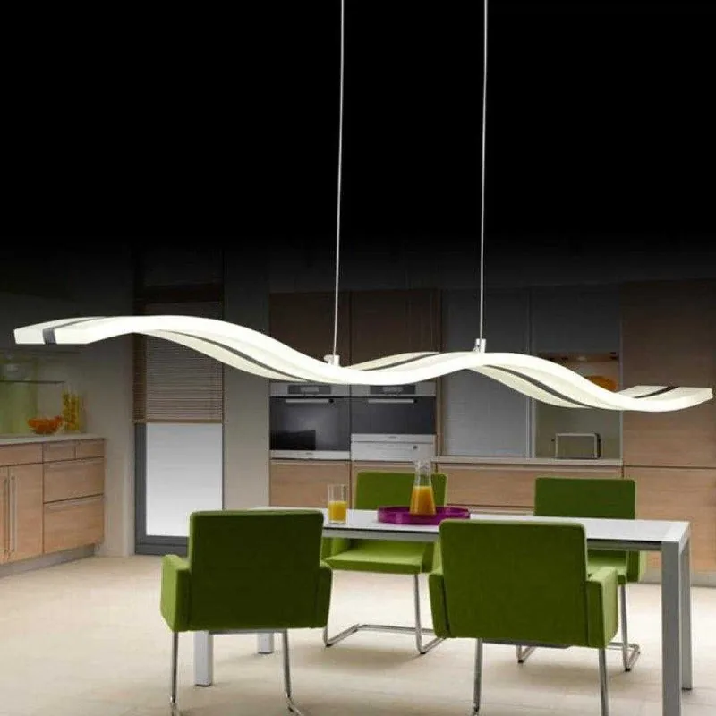 Modern Acrylic LED Wave Pendant Light