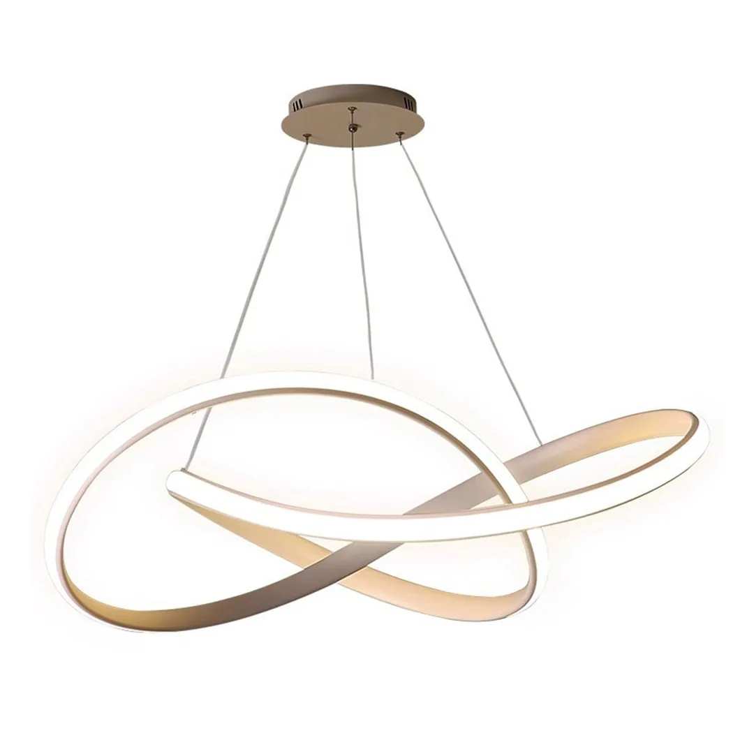 Modern White LED Pendant Light – 50W, Adjustable CCT, 600mm Width