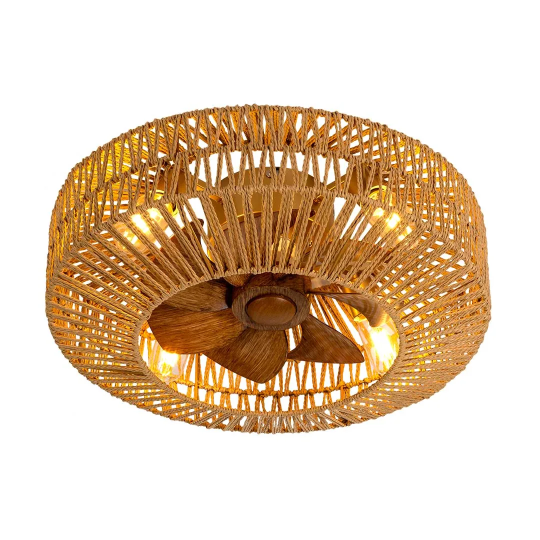 5-Light Pendant Lamp – E14 Base, Iron & Glass, Black/White Finish