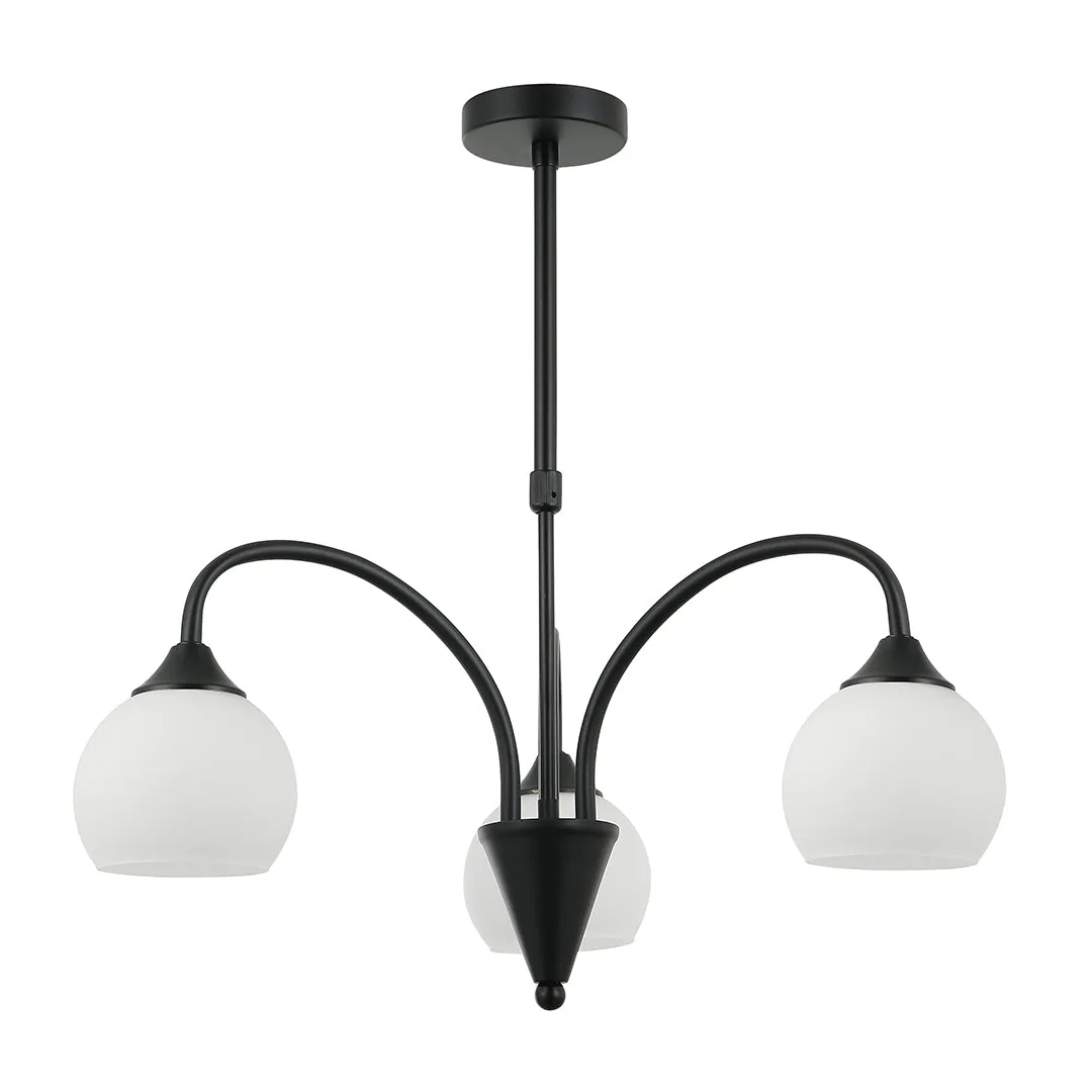 Black & White 3-Light Decorative Pendant Lamp