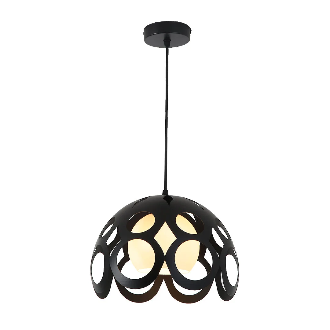 Black Orbital Cage Pendant Lamp