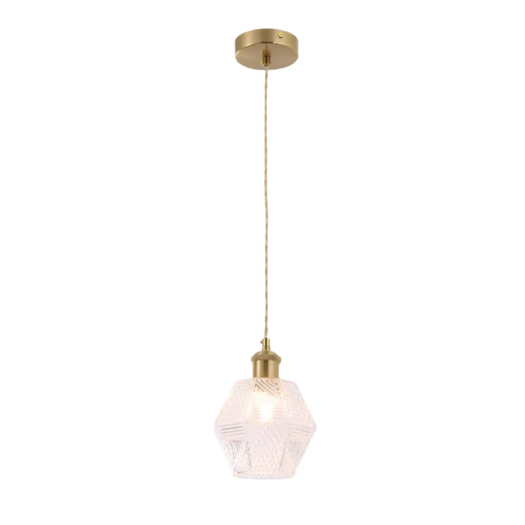 Diamond-Cut Glass Pendant Light 1*E27